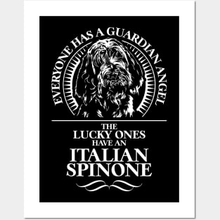 Italian Spinone Guardian Angel dog sayings Posters and Art